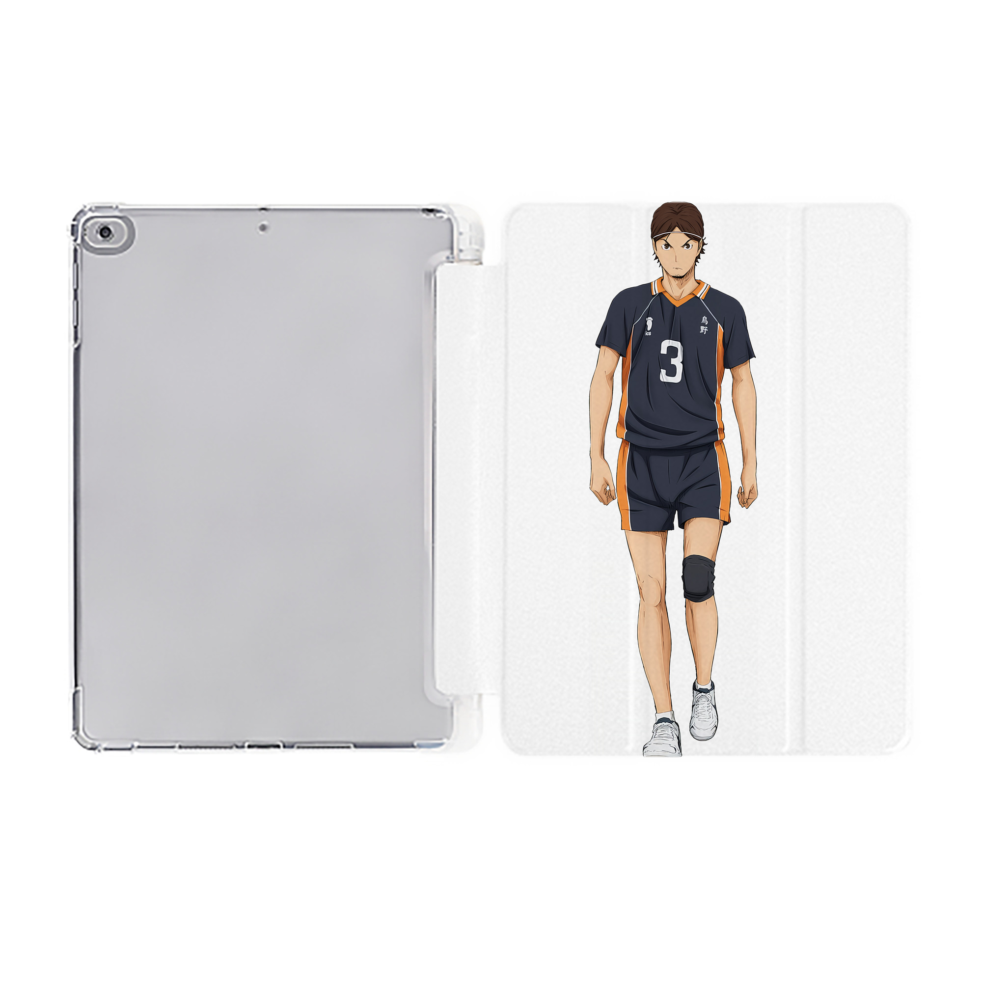 （画像用） ハイキュー!! Haikyu!! IPad ケース ペン収納付き 三つ折りスタンド PUレザー×シリコン 対応機種9.5/10.5/10.9インチ